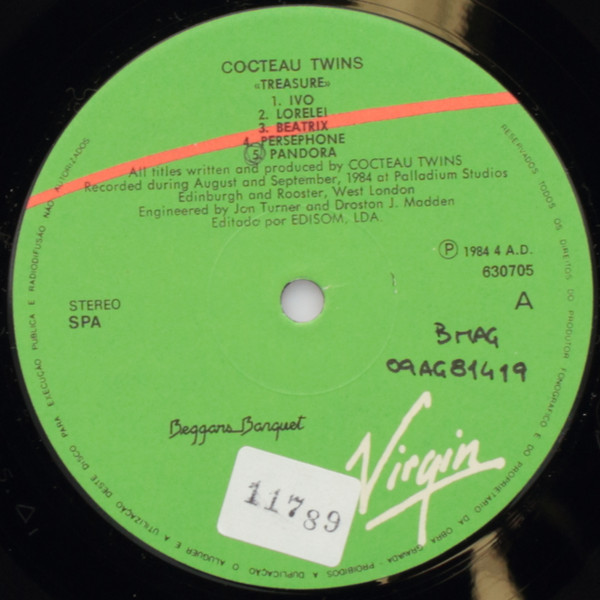 Cocteau Twins - Treasure | 4AD (630705) - 3 Cocteau Twins - Treasure | 4AD (630705) - 3