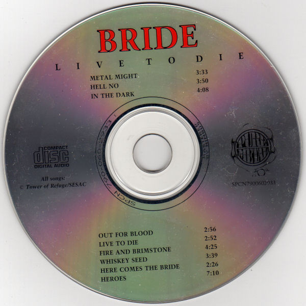 Bride - Live To Die CD | Pure Metal (SPCN7900602933) - 3