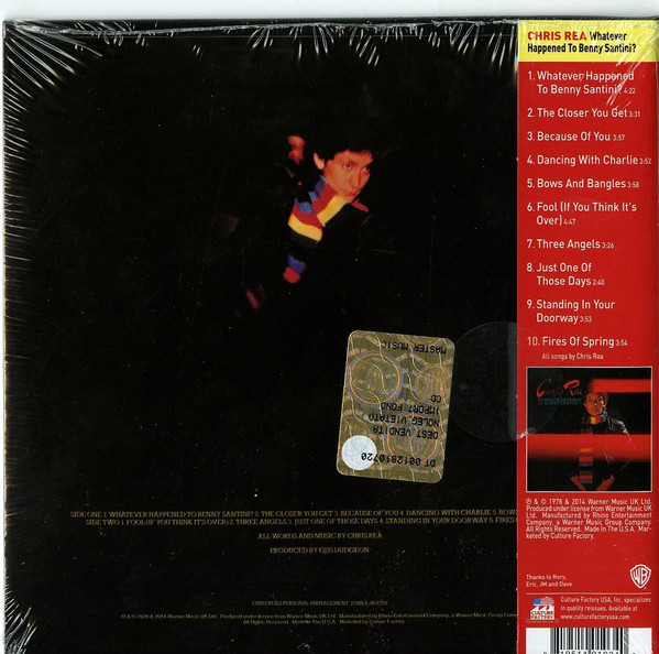 Chris Rea - Whatever Happened To Benny Santini? | Warner Bros. Records (CFU2-LA879) - 2
