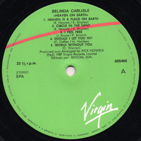 Belinda Carlisle - Heaven On Earth | Virgin (605466) - 3