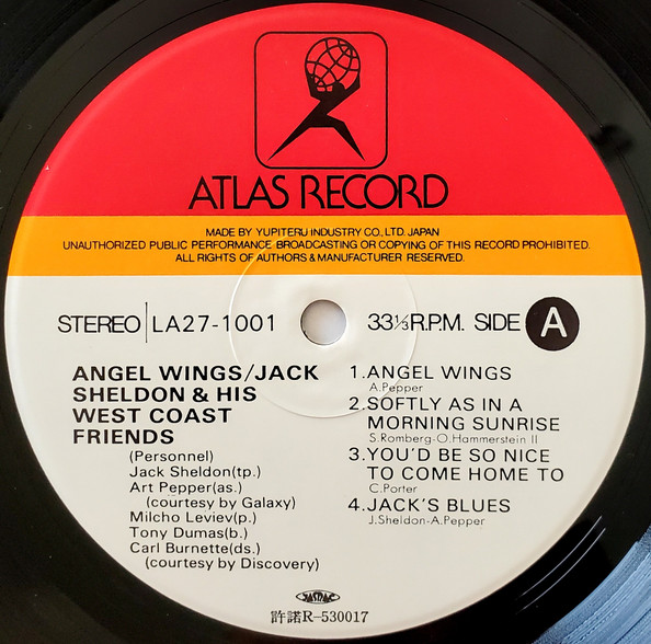 Jack Sheldon & His West Coast Friends - Angel Wings | Atlas Record (LA27-1001) - 4 Jack Sheldon & His West Coast Friends - Angel Wings | Atlas Record (LA27-1001) - 4