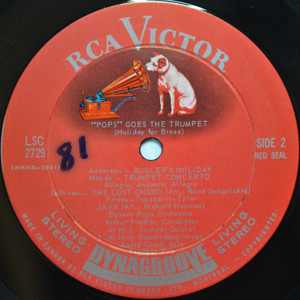Al Hirt | Boston Pops Orchestra | Arthur Fiedler - "Pops" Goes The Trumpet (Holiday For Brass) | RCA Victor Red Seal (LSC-2729) - 3 Al Hirt | Boston Pops Orchestra | Arthur Fiedler - "Pops" Goes The Trumpet (Holiday For Brass) | RCA Victor Red Seal (LSC-2729) - 3
