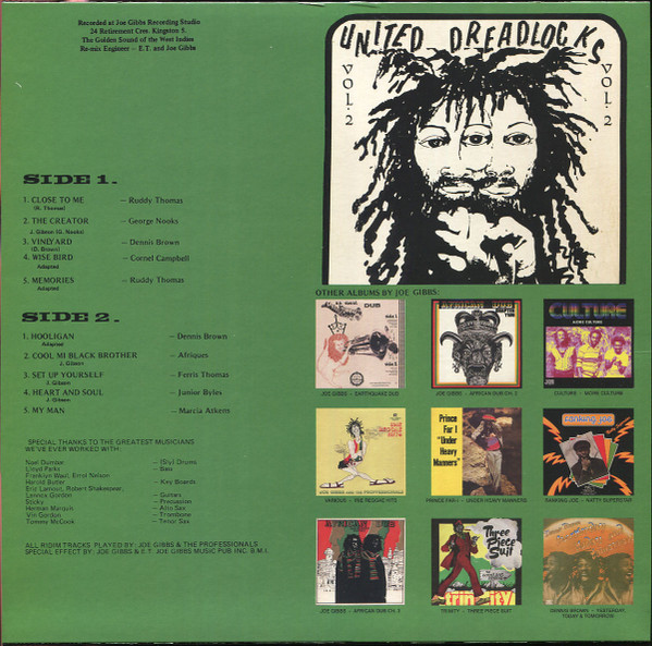 Various - United Dreadlocks Vol. 2 | Joe Gibbs Music (JGML-011) - 2