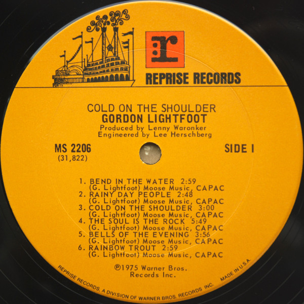 Gordon Lightfoot - Cold On The Shoulder | Reprise Records (MS 2206) - 3 Gordon Lightfoot - Cold On The Shoulder | Reprise Records (MS 2206) - 3