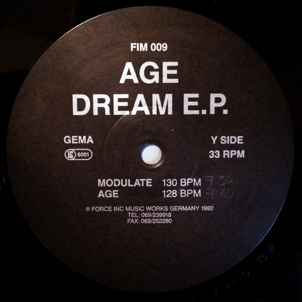 Age - Dream E.P. | Force Inc. Music Works (FIM 009) - 3