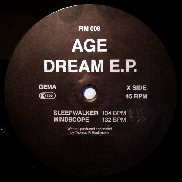 Age - Dream E.P. | Force Inc. Music Works (FIM 009) - 2