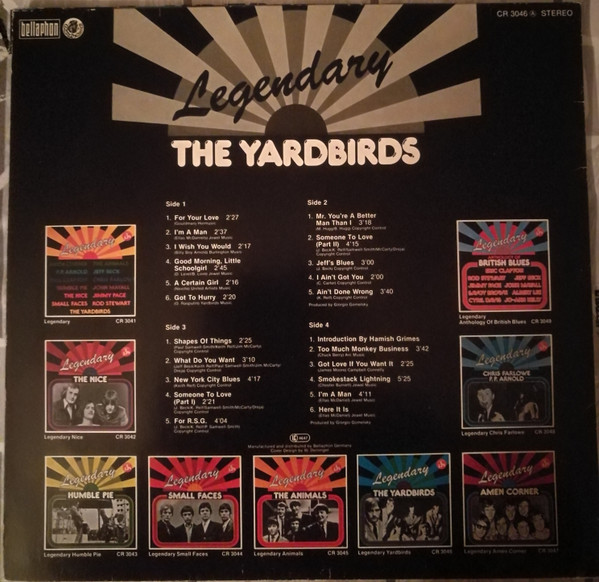 The Yardbirds - Legendary Yardbirds | Charly Records (CR 3046) - 2