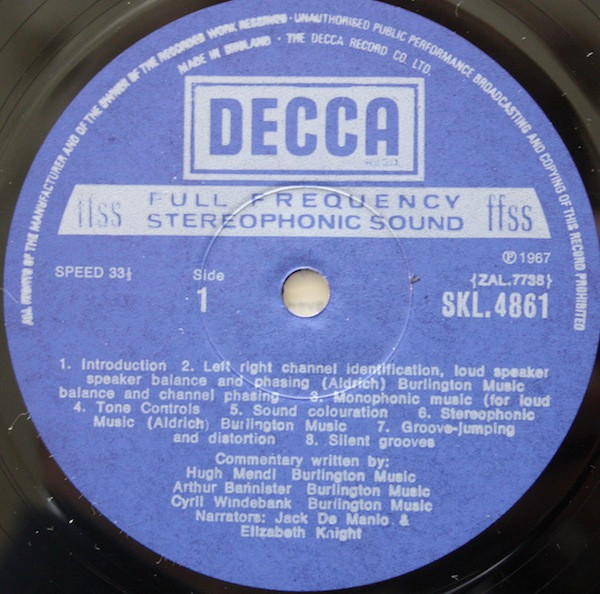 No Artist - How To Give Yourself A Stereo Check-Out | Decca (SKL 4861) - 3