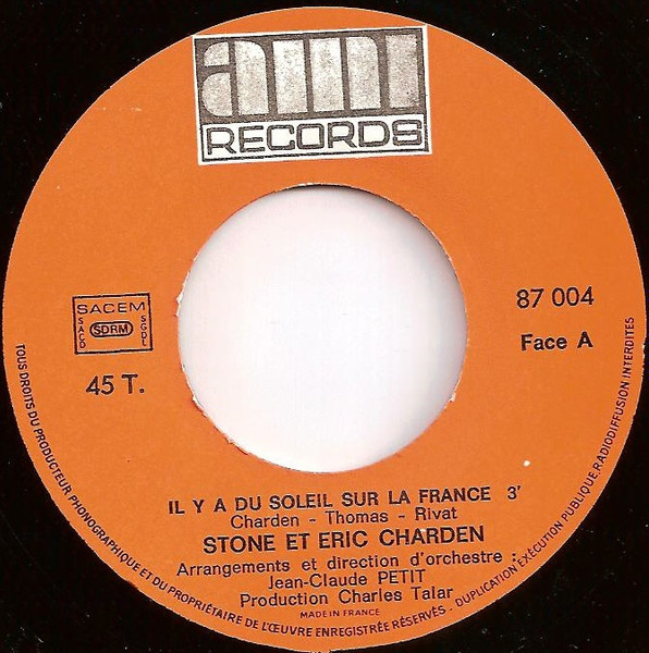 Stone Et Eric Charden - Il Y A Du Soleil Sur La France | AMI Records (87 004) - 3