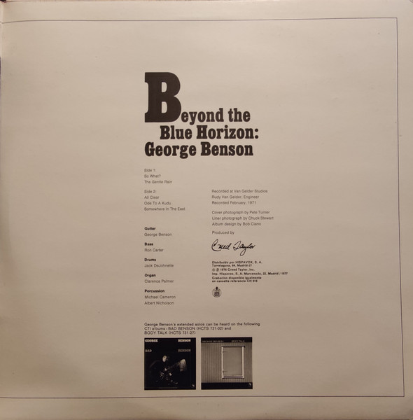 George Benson - Beyond The Blue Horizon | CTI Records (HCTS 731-34) - 3