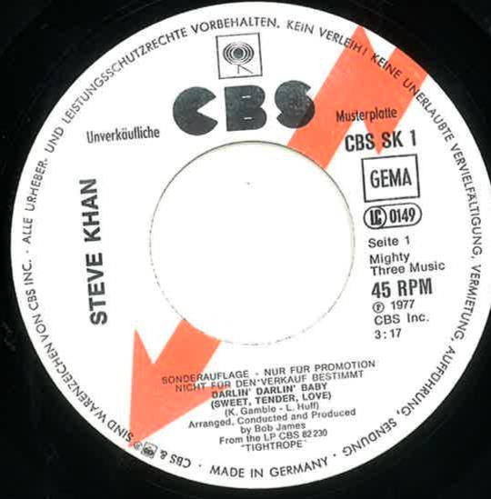 Steve Khan - Darlin' Darlin' Baby (Sweet, Tender, Love) | CBS (CBS SK 1) - 4