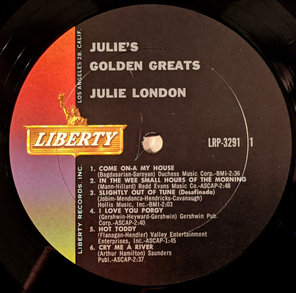 Julie London - Julie's Golden Greats | Liberty (LRP-3291) - 3