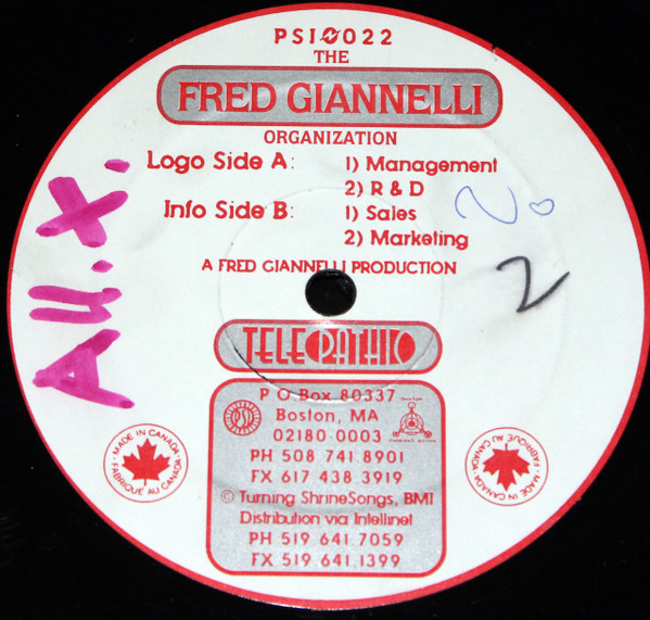 Fred Giannelli - The Fred Giannelli Organization | Telepathic Recordings (PSI 022) - main