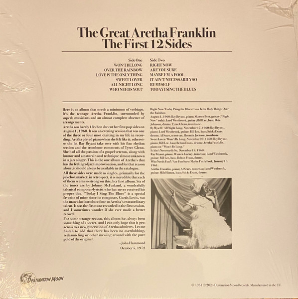 Aretha Franklin - The Great Aretha Franklin - The First 12 Sides | Destination Moon (DMOO082) - main