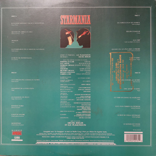 Michel Berger - Luc Plamondon - Starmania | WEA (24 42131) - 2