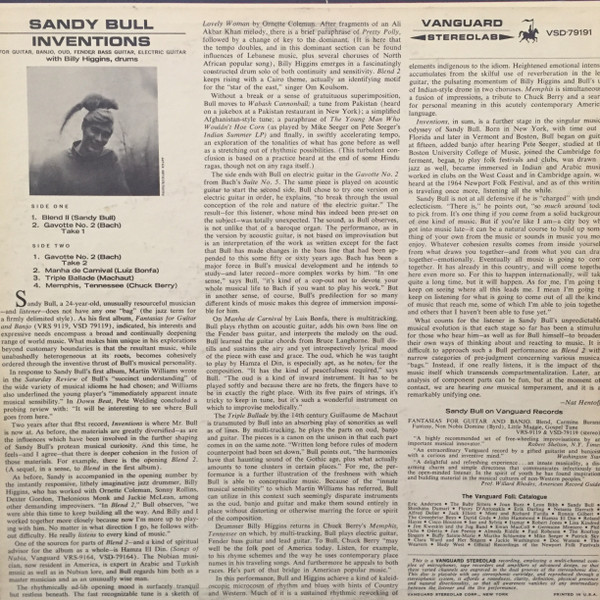 Sandy Bull - Inventions | Vanguard (VSD-79191) - 4 Sandy Bull - Inventions | Vanguard (VSD-79191) - 4
