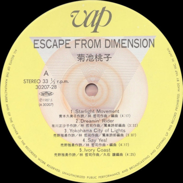 Momoko Kikuchi - Escape From Dimension | Vap (30207-28) - 3