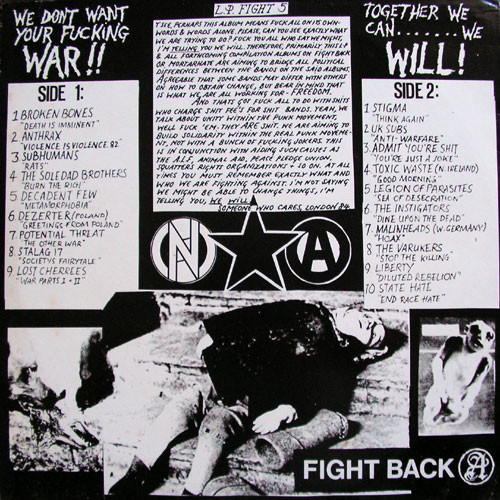 Various - We Don't Want Your Fucking War! | Fight Back Records (LP FIGHT 5) - 2