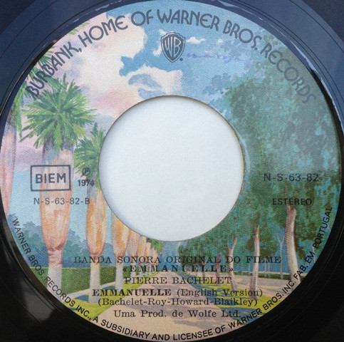 Pierre Bachelet & Hervé Roy - The Original Sound Track Music From Emmanuelle | Warner Bros. Records (N-S-63-82)