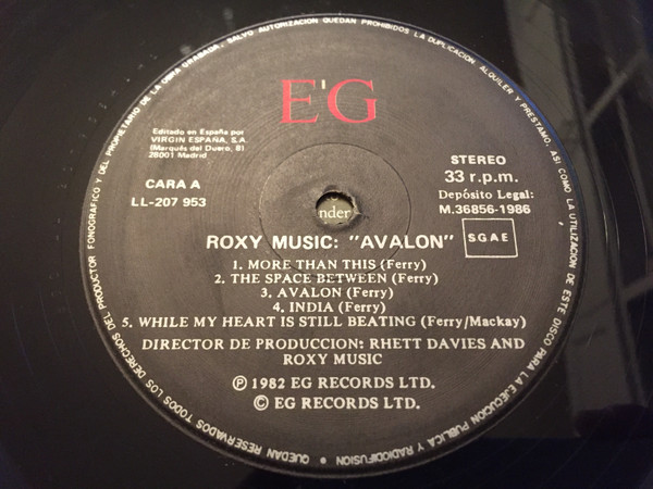 Roxy Music - Avalon | EG (LL 207 953) - 3