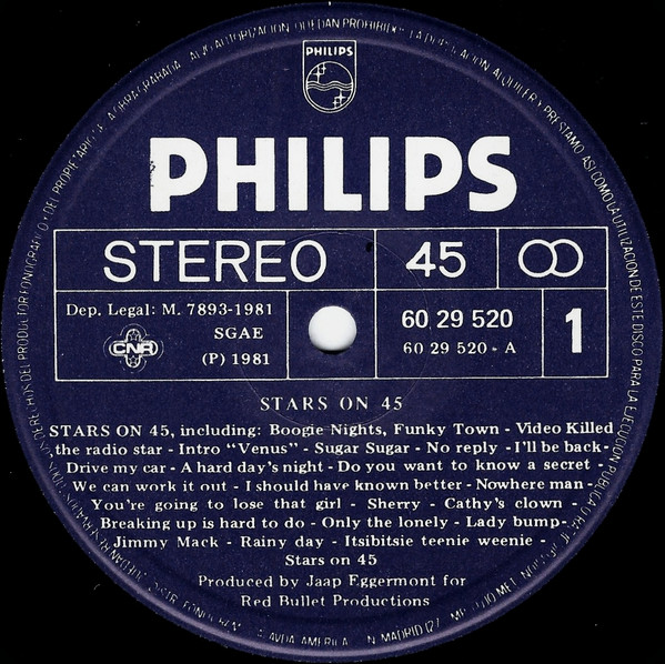 Stars On 45 - Stars On 45 | Philips (60 29 520) - 3