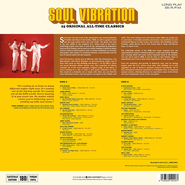 Various - Soul Vibration - 25 Original All-Time Classics - Vinilo | New Continent (101016) - 2 Various - Soul Vibration - 25 Original All-Time Classics - Vinilo | New Continent (101016) - 2