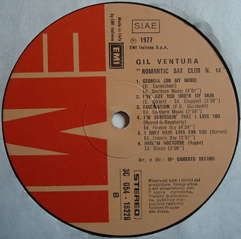 Gil Ventura - Sax Club Number 14 "Romantic" | EMI (3C 054-18228) - 4 Gil Ventura - Sax Club Number 14 "Romantic" | EMI (3C 054-18228) - 4