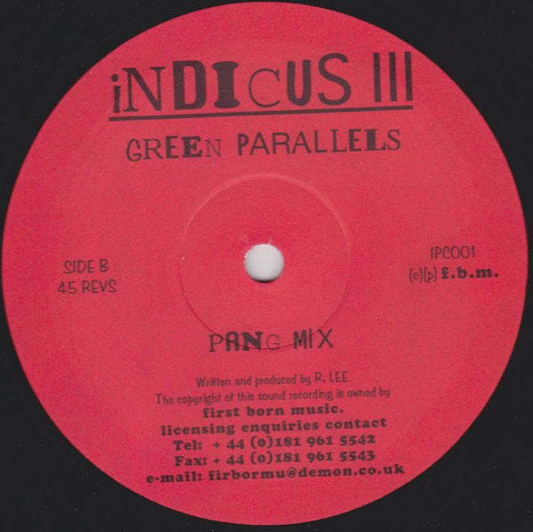 Indicus III - Green Parallels | Ipcress Communications (IPC001) - 3