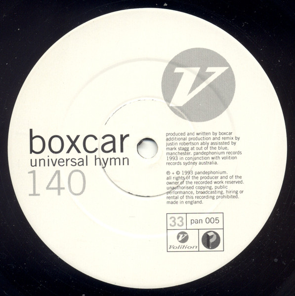 Boxcar - Universal Hymn (The Prankster Mixes) | Pandephonium (pan 005) - 2