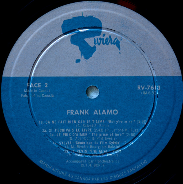 Frank Alamo - Frank Alamo [Vinyl] | Riviera (RV 7613) - 4
