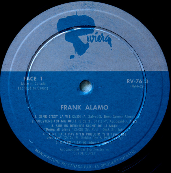 Frank Alamo - Frank Alamo [Vinyl] | Riviera (RV 7613) - 3