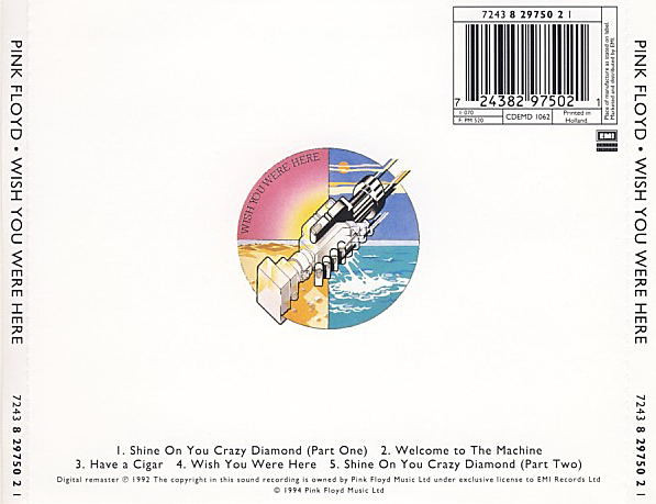 Pink Floyd - Wish You Were Here | EMI United Kingdom (7243 8 29750 2 1) - 2
