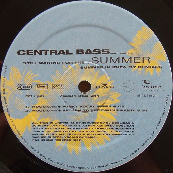 Central Bass Feat. Mariell - Still Waiting For ....Summer (Summer In Ibiza '97 Remixes) | Kosmo Records (74321 465 311) - 2 Central Bass Feat. Mariell - Still Waiting For ....Summer (Summer In Ibiza '97 Remixes) | Kosmo Records (74321 465 311) - 2