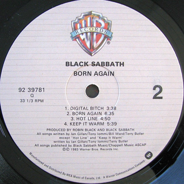 Black Sabbath - Born Again | Warner Bros. Records (92 39781) - 4