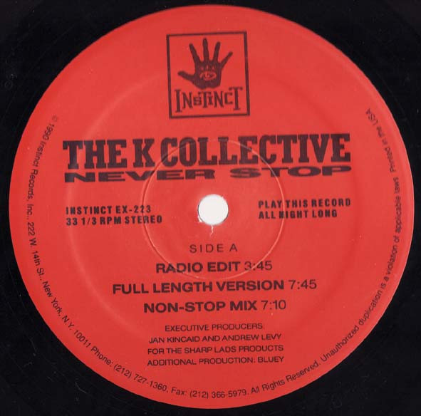 K-Collective - Never Stop | Instinct Records (EX-223) - 3
