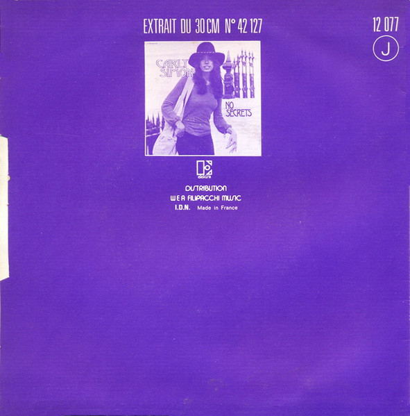 Carly Simon - You're So Vain | Elektra (12 077) - 2