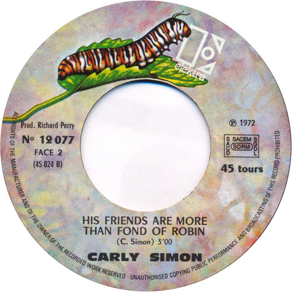 Carly Simon - You're So Vain | Elektra (12 077) - 4