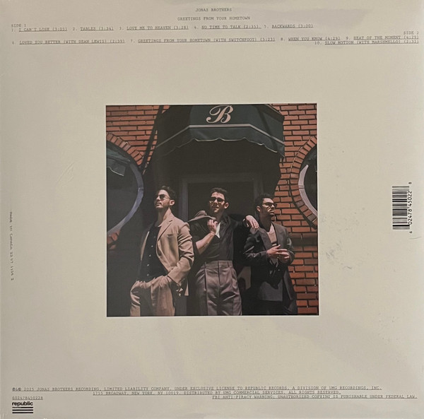 Jonas Brothers - Greetings From Your Hometown | Republic Records (602478450228) - 2