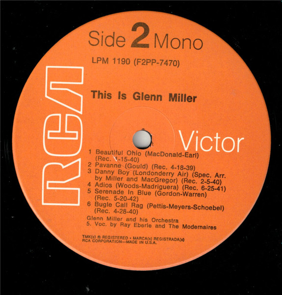 Glenn Miller And His Orchestra - This Is Glenn Miller | RCA Victor (LPM 1190) - 4 Glenn Miller And His Orchestra - This Is Glenn Miller | RCA Victor (LPM 1190) - 4