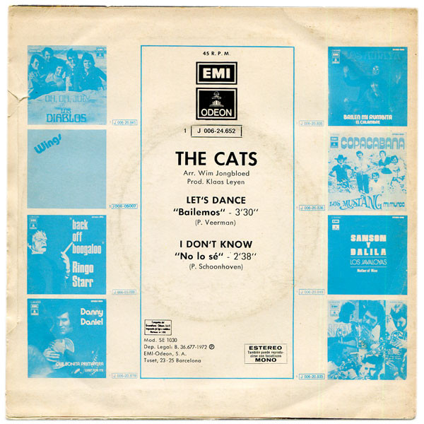 The Cats - Let's Dance | Odeon (1 J 006-24.652 M) - 2