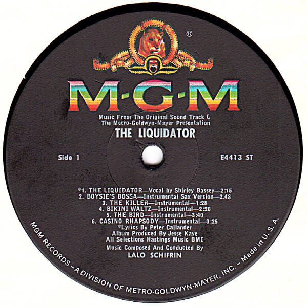 Lalo Schifrin - The Liquidator (Music From The Original Soundtrack) | MGM Records (E 4413 ST) - 4 Lalo Schifrin - The Liquidator (Music From The Original Soundtrack) | MGM Records (E 4413 ST) - 4