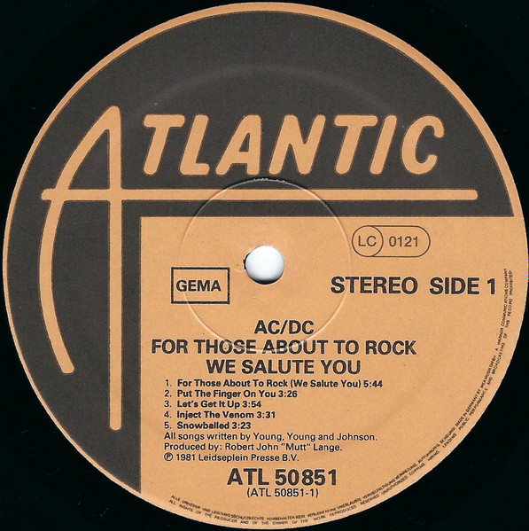 AC/DC - For Those About To Rock We Salute You | Atlantic (ATL K 50 851) - 2