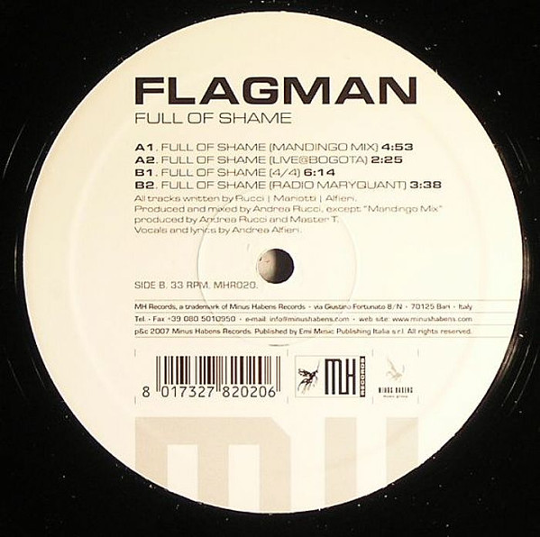 Flagman - Full Of Shame | Minus Habens Records (MHR 020) - main