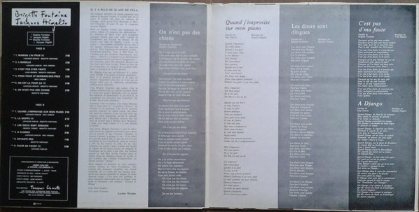 Brigitte Fontaine , Jacques Higelin - 12 Chansons D'Avant Le Déluge | Disques Jacques Canetti (48 846) - 2 Brigitte Fontaine , Jacques Higelin - 12 Chansons D'Avant Le Déluge | Disques Jacques Canetti (48 846) - 2