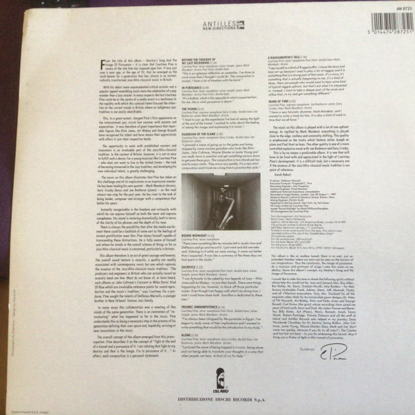 Courtney Pine - Destiny's Song + The Image Of Pursuance | Antilles New Directions (AN 8725) - 2
