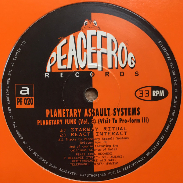 Planetary Assault Systems - Planetary Funk Vol. 3 (Visit To Pro-form iii) | Peacefrog Records (PF 020) - 2 Planetary Assault Systems - Planetary Funk Vol. 3 (Visit To Pro-form iii) | Peacefrog Records (PF 020) - 2