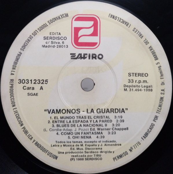 La Guardia - Vámonos | Zafiro (30312325) - 3
