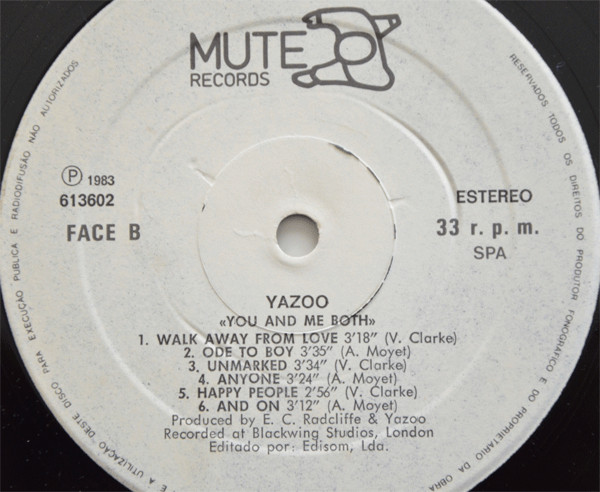 Yazoo - You And Me Both | Mute (613602) - 3 Yazoo - You And Me Both | Mute (613602) - 3