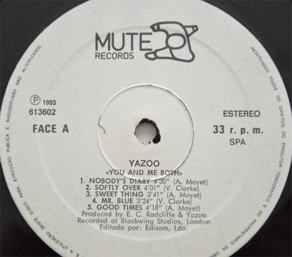 Yazoo - You And Me Both | Mute (613602) - 2 Yazoo - You And Me Both | Mute (613602) - 2