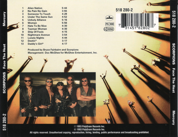 Scorpions - Face The Heat | Mercury (518 280-2) - 2
